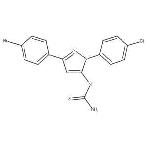 1-(3-(4-Bromophenyl)-1-(4-chlorophenyl)-1H-pyrazol-5-yl)thiourea结构式