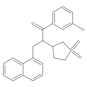 3-chloro-N-(1,1-dioxidotetrahydrothiophen-3-yl)-N-(naphthalen-1-ylmethyl)benzamide结构式