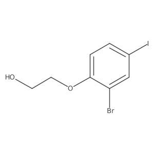 2-(2-Bromo-4-iodophenoxy)ethanol Structure