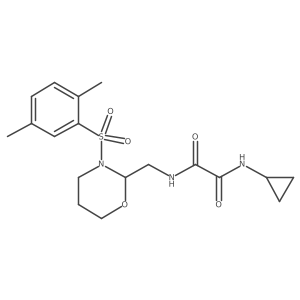N1-cyclopropyl-N2-((3-((2,5-dimethylphenyl)sulfonyl)-1,3-oxazinan-2-yl)methyl)oxalamide Structure