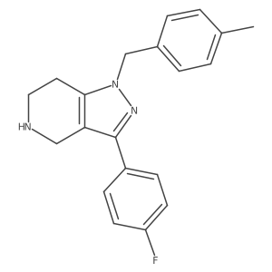 1h-Pyrazolo[4,3-c]pyridine,3-(4-fluorophenyl)-4,5,6,7-tetrahydro-1-[(4-methylphenyl)methyl]- Structure