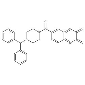 6-(4-Benzhydrylpiperazine-1-carbonyl)quinoxaline-2,3-dione Structure