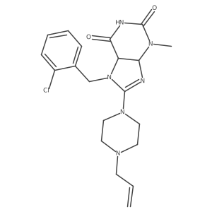 7-[(2-Chlorophenyl)methyl]-3-methyl-8-(4-prop-2-enylpiperazin-1-yl)-4,5-dihydropurine-2,6-dione Structure