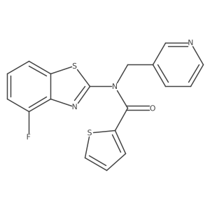 N-(4-fluorobenzo[d]thiazol-2-yl)-N-(pyridin-3-ylmethyl)thiophene-2-carboxamide结构式