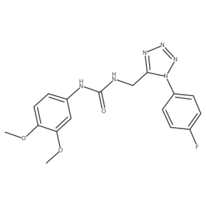 1-(3,4-dimethoxyphenyl)-3-{[1-(4-fluorophenyl)-1H-1,2,3,4-tetrazol-5-yl]methyl}urea结构式