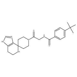 [4-(tert-butyl)phenyl]-N-(2-oxo-2-spiro[4,5,6,7-tetrahydroimidazo[4,5-c]pyridi ne-4,4'-piperidine]-10-ylethyl)carboxamide结构式