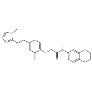 N-(2,3-dihydro-1,4-benzodioxin-6-yl)-2-[6-[(4-methyl-1,2,4-triazol-3-yl)sulfanylmethyl]-4-oxo-pyran-3-yl]oxy-acetamide结构式