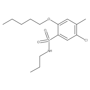 [(5-Chloro-4-methyl-2-pentyloxyphenyl)sulfonyl]propylamine Structure
