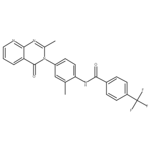 N-(2-methyl-4-(2-methyl-4-oxopyrido[2,3-d]pyrimidin-3(4H)-yl)phenyl)-4-(trifluoromethyl)benzamide Structure