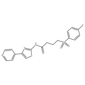 4-((4-fluorophenyl)sulfonyl)-N-(4-(pyridin-4-yl)thiazol-2-yl)butanamide Structure