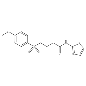 4-((4-methoxyphenyl)sulfonyl)-N-(thiazol-2-yl)butanamide结构式