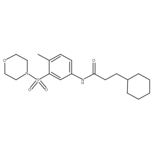 3-cyclohexyl-N-[4-methyl-3-(morpholin-4-ylsulfonyl)phenyl]propanamide结构式