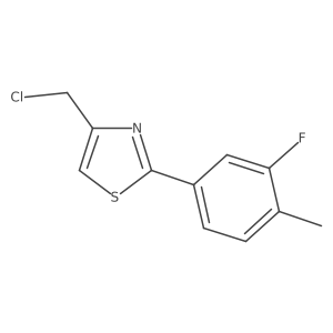 4-(Chloromethyl)-2-(3-fluoro-4-methylphenyl)thiazole结构式