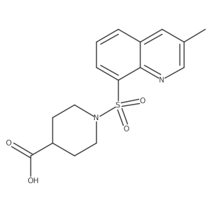 1-[(3-Methylquinolin-8-yl)sulfonyl]piperidine-4-carboxylic acid Structure