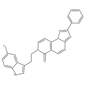 7-[2-(5-chloro-1H-indol-3-yl)ethyl]-2-phenylpyrido[3,4-e][1,2,4]triazolo[1,5-a]pyrimidin-6(7H)-one Structure