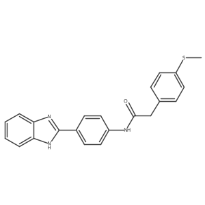 N-(4-(1H-benzo[d]imidazol-2-yl)phenyl)-2-(4-(methylthio)phenyl)acetamide Structure