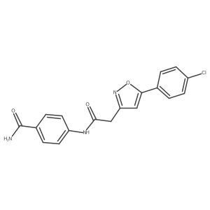 4-(2-(5-(4-Chlorophenyl)isoxazol-3-yl)acetamido)benzamide结构式
