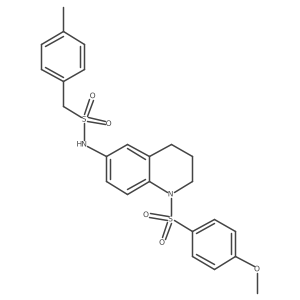 N-(1-((4-methoxyphenyl)sulfonyl)-1,2,3,4-tetrahydroquinolin-6-yl)-1-(p-tolyl)methanesulfonamide Structure