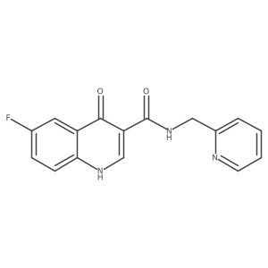 6-fluoro-4-hydroxy-N-(pyridin-2-ylmethyl)quinoline-3-carboxamide Structure