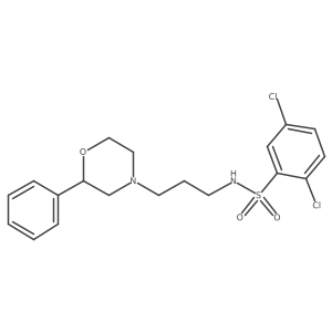 2,5-dichloro-N-(3-(2-phenylmorpholino)propyl)benzenesulfonamide结构式