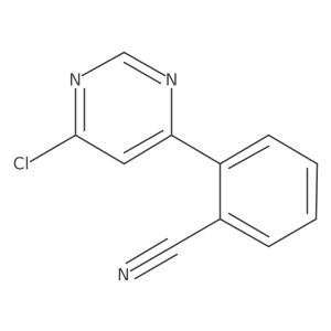 2-(6-Chloro-4-pyrimidinyl)benzonitrile结构式