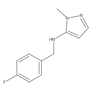 N-[(4-Fluorophenyl)methyl]-1-methyl-1H-pyrazol-5-amine Structure