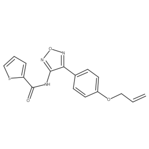 N-{4-[4-(prop-2-en-1-yloxy)phenyl]-1,2,5-oxadiazol-3-yl}thiophene-2-carboxamide Structure