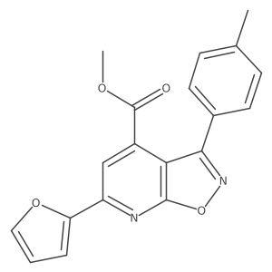 Methyl 6-(furan-2-yl)-3-(p-tolyl)isoxazolo[5,4-b]pyridine-4-carboxylate结构式
