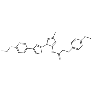 N-(1-(4-(4-ethoxyphenyl)thiazol-2-yl)-3-methyl-1H-pyrazol-5-yl)-2-(4-methoxyphenoxy)acetamide Structure