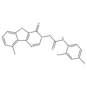 N-(2,4-difluorophenyl)-2-(9-fluoro-4-oxo[1]benzothieno[3,2-d]pyrimidin-3(4H)-yl)acetamide Structure