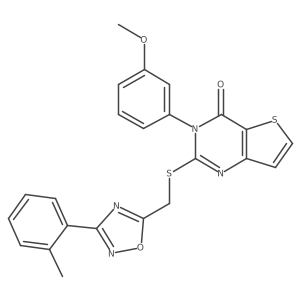 3-(3-methoxyphenyl)-2-({[3-(2-methylphenyl)-1,2,4-oxadiazol-5-yl]methyl}sulfanyl)-3H,4H-thieno[3,2-d]pyrimidin-4-one结构式