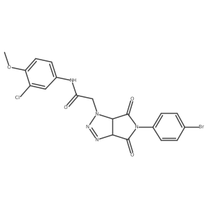 2-(5-(4-bromophenyl)-4,6-dioxo-4,5,6,6a-tetrahydropyrrolo[3,4-d][1,2,3]triazol-1(3aH)-yl)-N-(3-chloro-4-methoxyphenyl)acetamide Structure