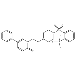 6-phenyl-2-(2-(4-((2-(trifluoromethyl)phenyl)sulfonyl)piperazin-1-yl)ethyl)pyridazin-3(2H)-one Structure