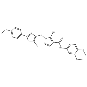 5-amino-N-(3,4-dimethoxyphenyl)-1-{[2-(4-methoxyphenyl)-5-methyl-1,3-oxazol-4-yl]methyl}-1H-1,2,3-triazole-4-carboxamide结构式