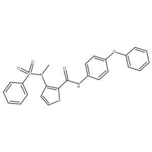 3-(N-methylphenylsulfonamido)-N-(4-phenoxyphenyl)thiophene-2-carboxamide结构式