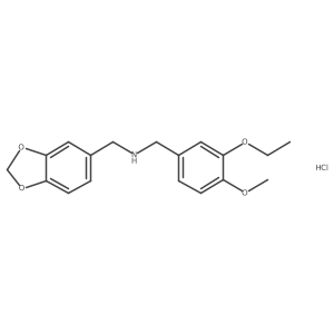 Benzo[1,3]dioxol-5-ylmethyl-(3-ethoxy-4-methoxy-benzyl)-amine hydrochloride结构式