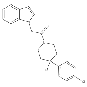 4-(4-chlorophenyl)-1-(1H-indol-1-ylacetyl)-4-piperidinol Structure