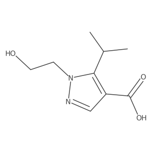 1-(2-hydroxyethyl)-5-(propan-2-yl)-1H-pyrazole-4-carboxylic acid Structure