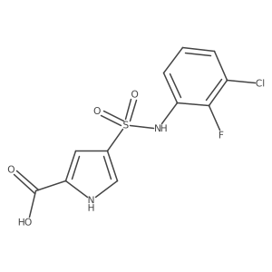 4-[(3-chloro-2-fluorophenyl)sulfamoyl]-1H-pyrrole-2-carboxylic acid结构式