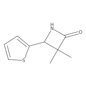 3,3-Dimethyl-4-(thiophen-2-yl)azetidin-2-one结构式