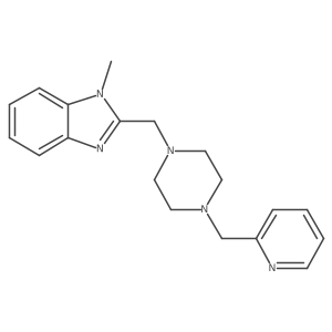 1-methyl-2-((4-(pyridin-2-ylmethyl)piperazin-1-yl)methyl)-1H-benzo[d]imidazole结构式