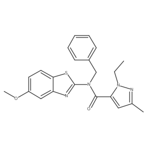 N-benzyl-1-ethyl-N-(5-methoxybenzo[d]thiazol-2-yl)-3-methyl-1H-pyrazole-5-carboxamide Structure