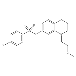 4-chloro-N-(1-(2-methoxyethyl)-1,2,3,4-tetrahydroquinolin-7-yl)benzenesulfonamide结构式