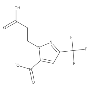 3-[5-nitro-3-(trifluoromethyl)-1H-pyrazol-1-yl]propanoic acid Structure