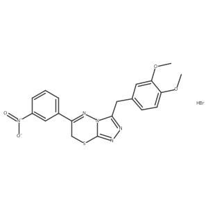 3-(3,4-dimethoxybenzyl)-6-(3-nitrophenyl)-7H-[1,2,4]triazolo[3,4-b][1,3,4]thiadiazine hydrobromide结构式