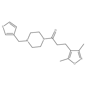 3-(3,5-Dimethylisoxazol-4-yl)-1-(4-(thiophen-3-ylmethyl)piperazin-1-yl)propan-1-one结构式