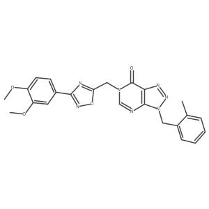 6-((3-(3,4-dimethoxyphenyl)-1,2,4-oxadiazol-5-yl)methyl)-3-(2-methylbenzyl)-3H-[1,2,3]triazolo[4,5-d]pyrimidin-7(6H)-one结构式