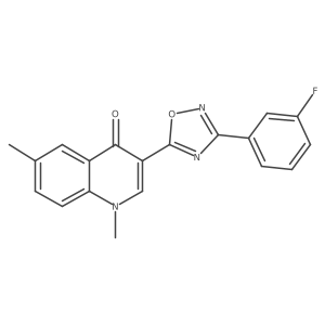 3-[3-(3-fluorophenyl)-1,2,4-oxadiazol-5-yl]-1,6-dimethylquinolin-4(1H)-one结构式