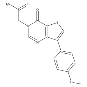2-(7-(4-methoxyphenyl)-4-oxothieno[3,2-d]pyrimidin-3(4H)-yl)acetamide结构式