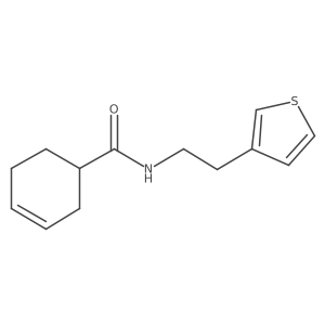 N-(2-(thiophen-3-yl)ethyl)cyclohex-3-enecarboxamide结构式
